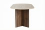 Nordure Sabella Mesa de Comedor Travertino y Nogal de Venecia